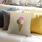 Icecream Venndor Soft Shrink-Resistant Throw Pillow