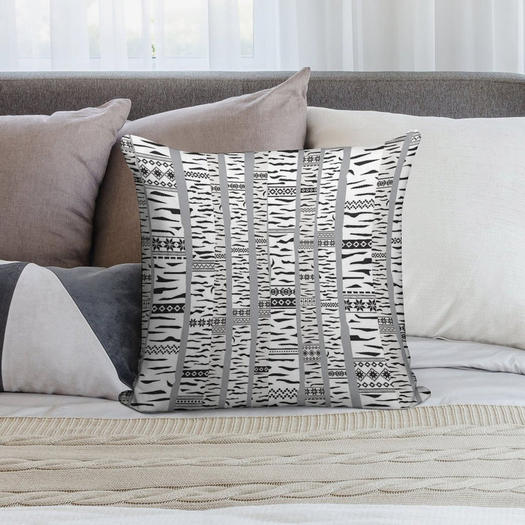 Birch Forest Soft Durable Construction Throw Pillow