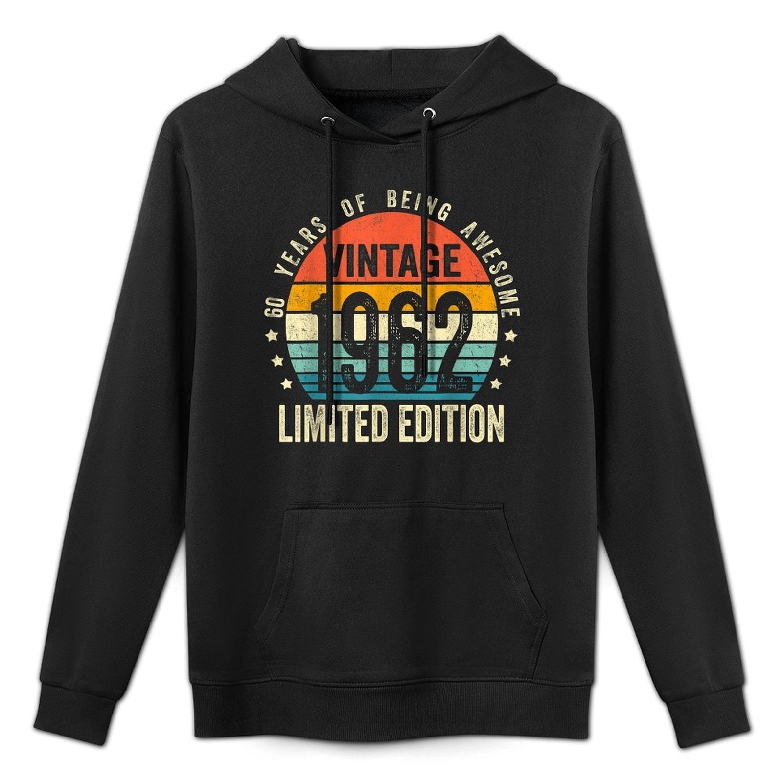 60 Year Old Gifts Vintage 1962 Limited Edition 60th Birthday Breathable Fabric Hoodie