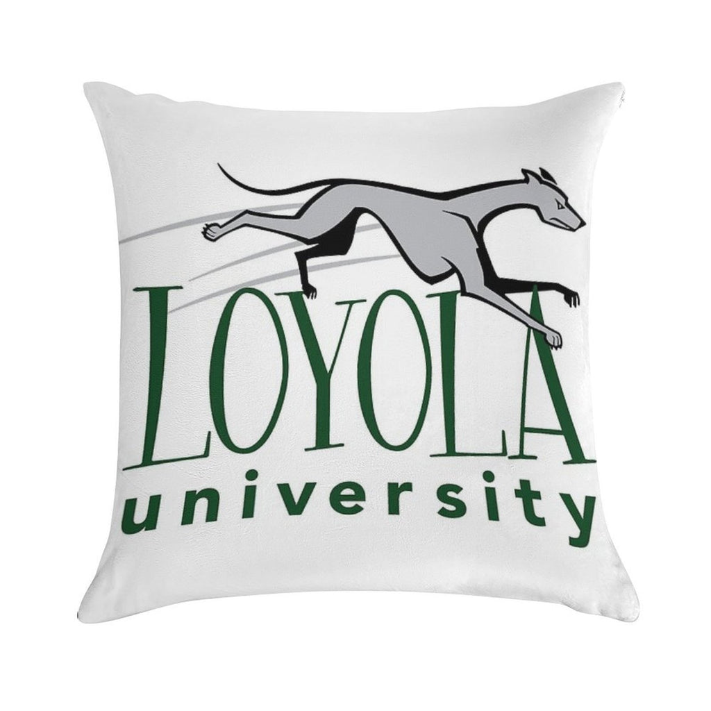 Greyhound Loyola University Soft Short Plush Fabric Throw Pillow