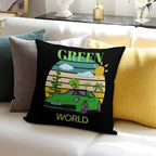 GREEN Soft High-Density Material Throw Pillow