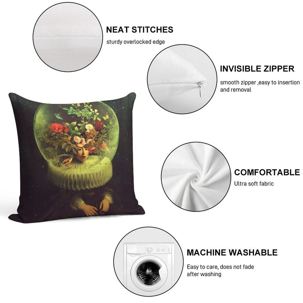 Luminescent Garden Soft Gift Ready Throw Pillow
