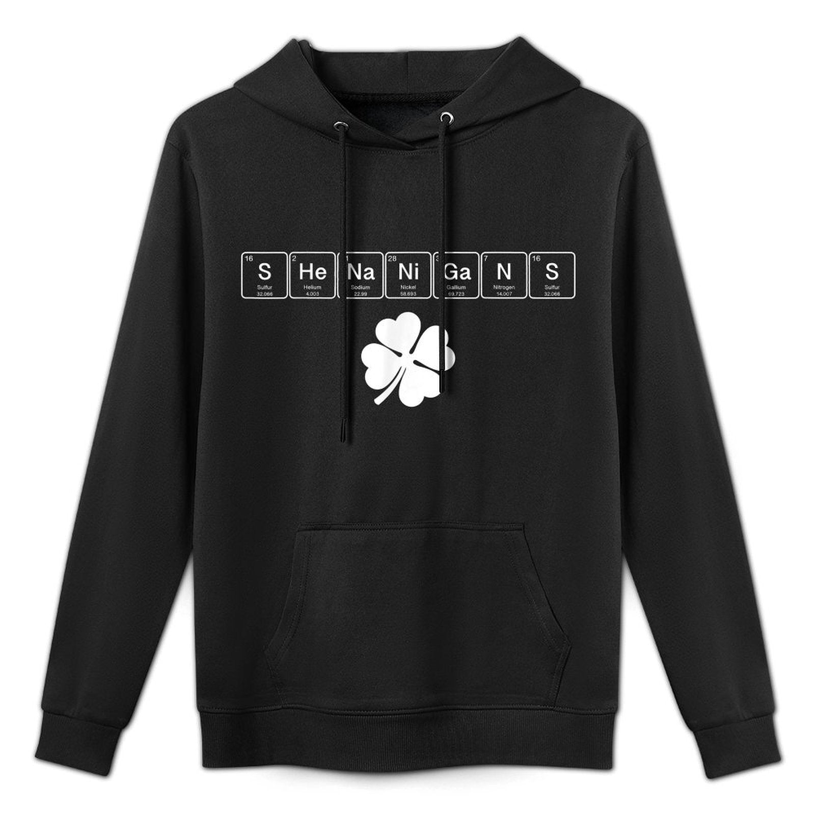Shenanigans St. Patricks Day Elements Funny Science Irish Breathable Fabric Hoodie