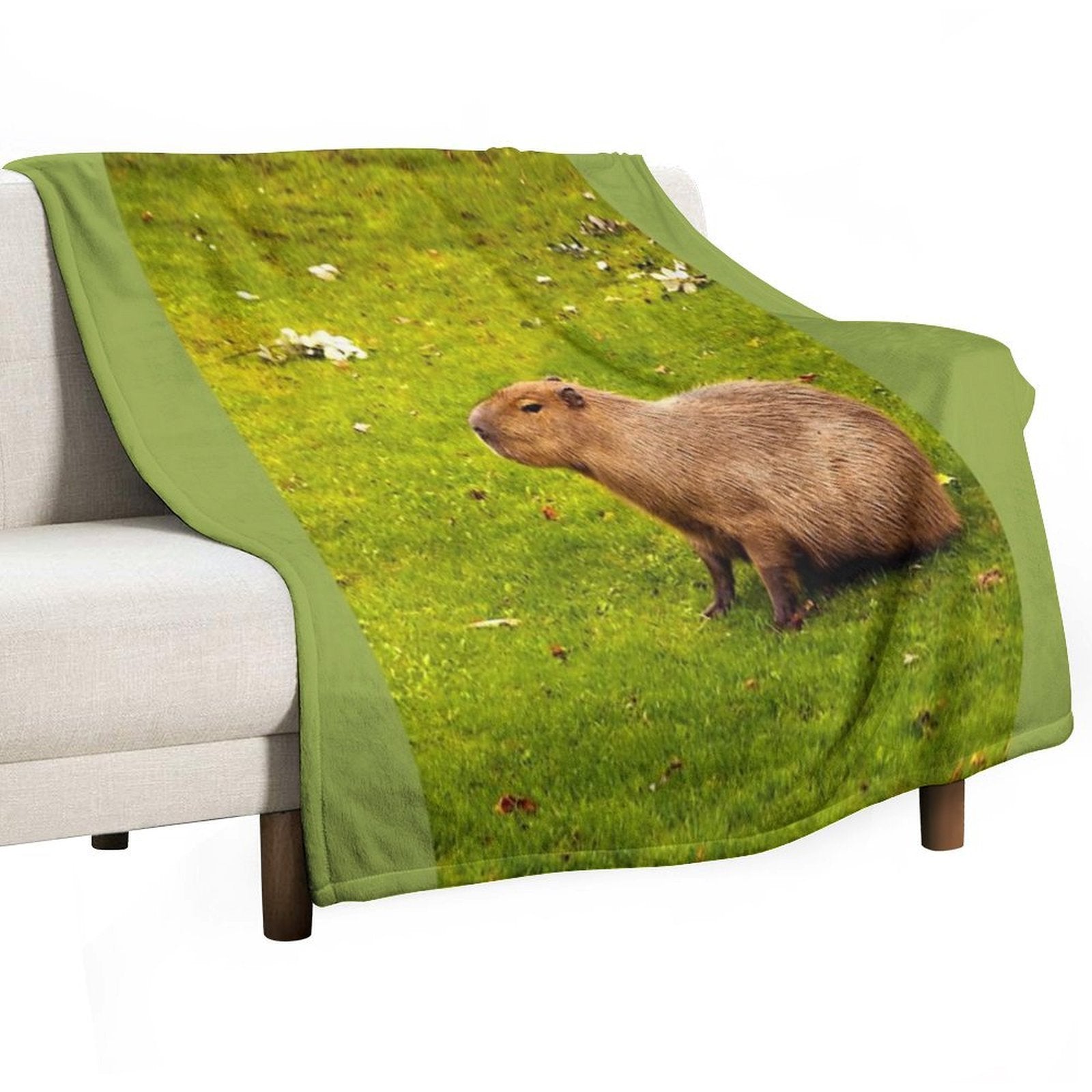 Capybara Eco-conscious Throw Blanket
