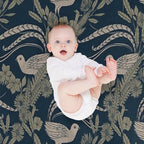 Lyrebird Garden Plush Throw Blanket