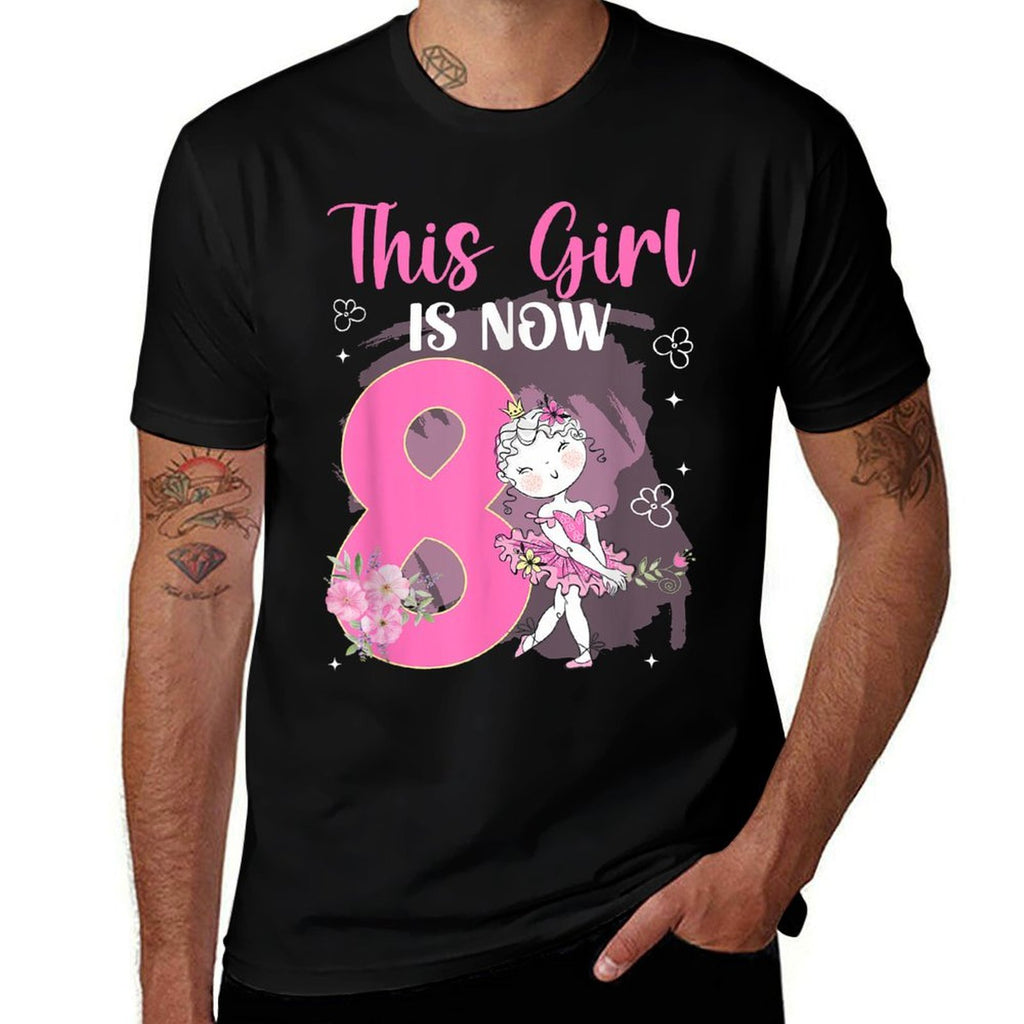 8th Birthday Party Ballet Girl Eight Year Old Ballet Dancer  Moisture-wicking T-Shirt