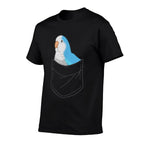Pocket Quaker Parrot Cute Blue Monk Parakeet Birb Memes  Lightweight T-Shirt