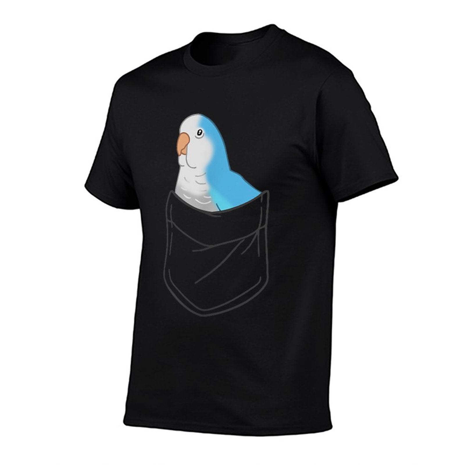 Pocket Quaker Parrot Cute Blue Monk Parakeet Birb Memes  Lightweight T-Shirt