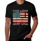 Make Lawns Great Again Funny Lawn Mower Dad Gardener Funny Raglan Baseball  Durable T-Shirt