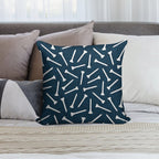 Golf Tees - Navy Soft Durable Construction Throw Pillow