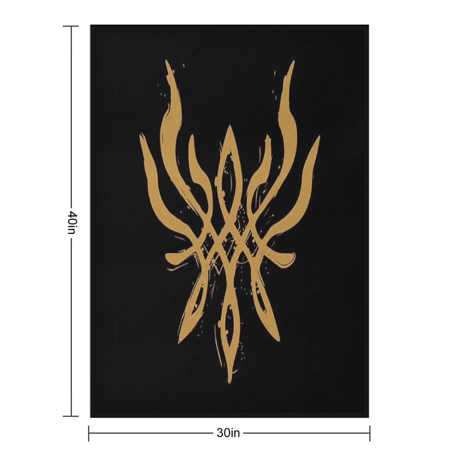Fire Emblem™ Three Houses - Byleth Crest of Flames (Blazing Version) [Golden] Lightweight Throw Blanket