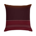 Rich Burgundy Ombre Wine with Gold Stripes Soft Reinforced Edging Throw Pillow