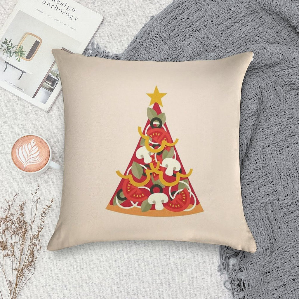 Pizza on Earth - Vegetarian Version Soft Skin-Friendly Throw Pillow