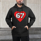 I Love 6 7 Classic Meme Six Seven Versatile Streetwear Hoodie