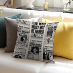 Fantasy Newspaper Soft Luxury Feel Throw Pillow