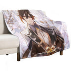 Genshin Impact - Zhongli Valentine Official Artwork 2021 Lightweight Throw Blanket