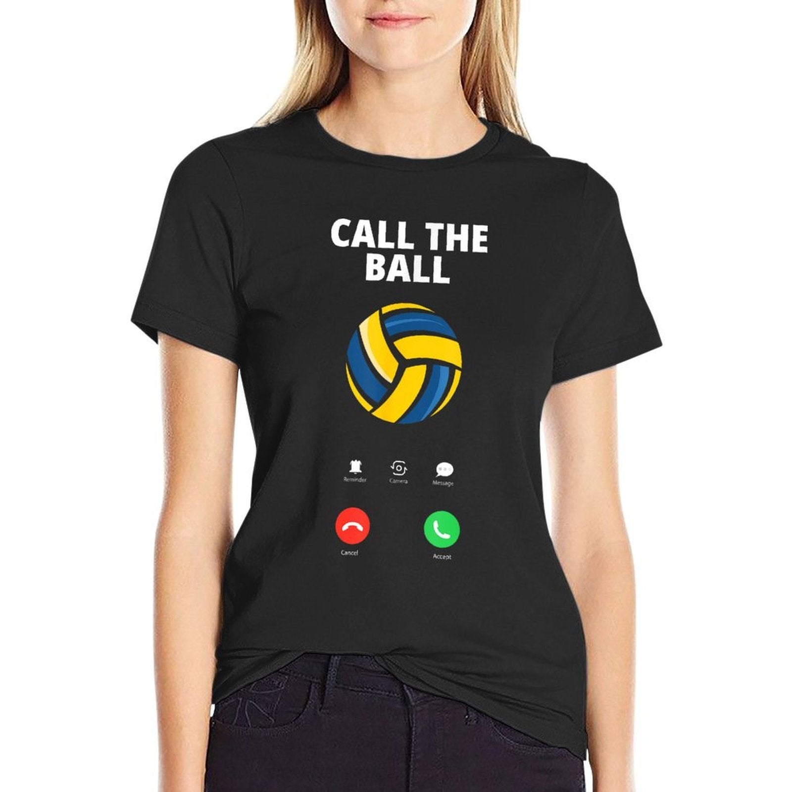 Call The Ball Funny Volleyball  Slim-fit Cut T-Shirt