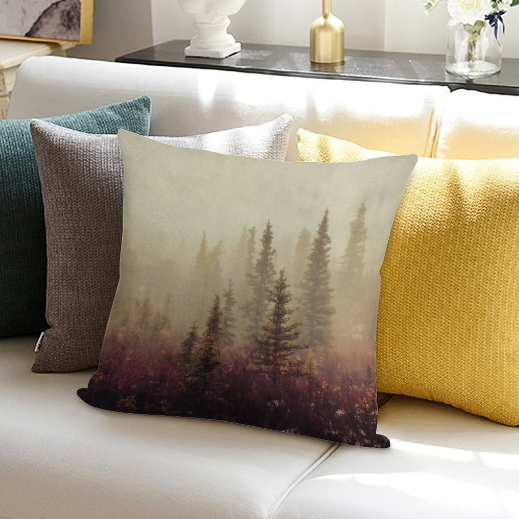 Wander in The Fog Soft Gift Ready Throw Pillow