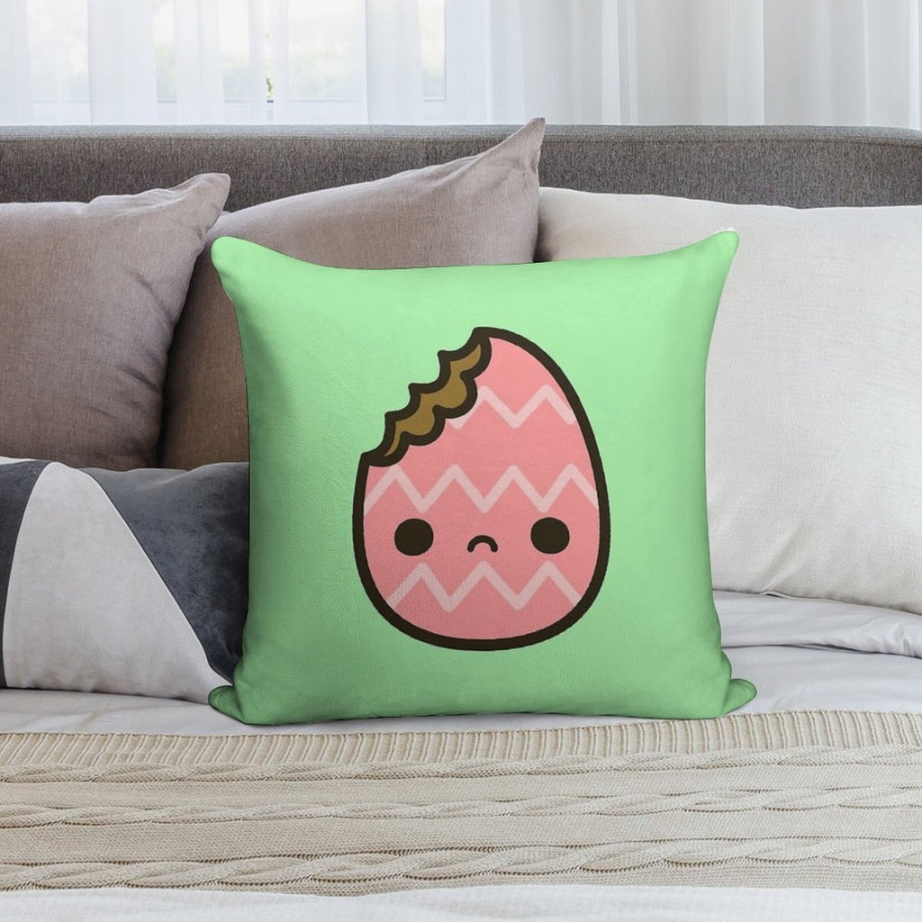 Sad Easter Egg Soft Decorative Cover Throw Pillow