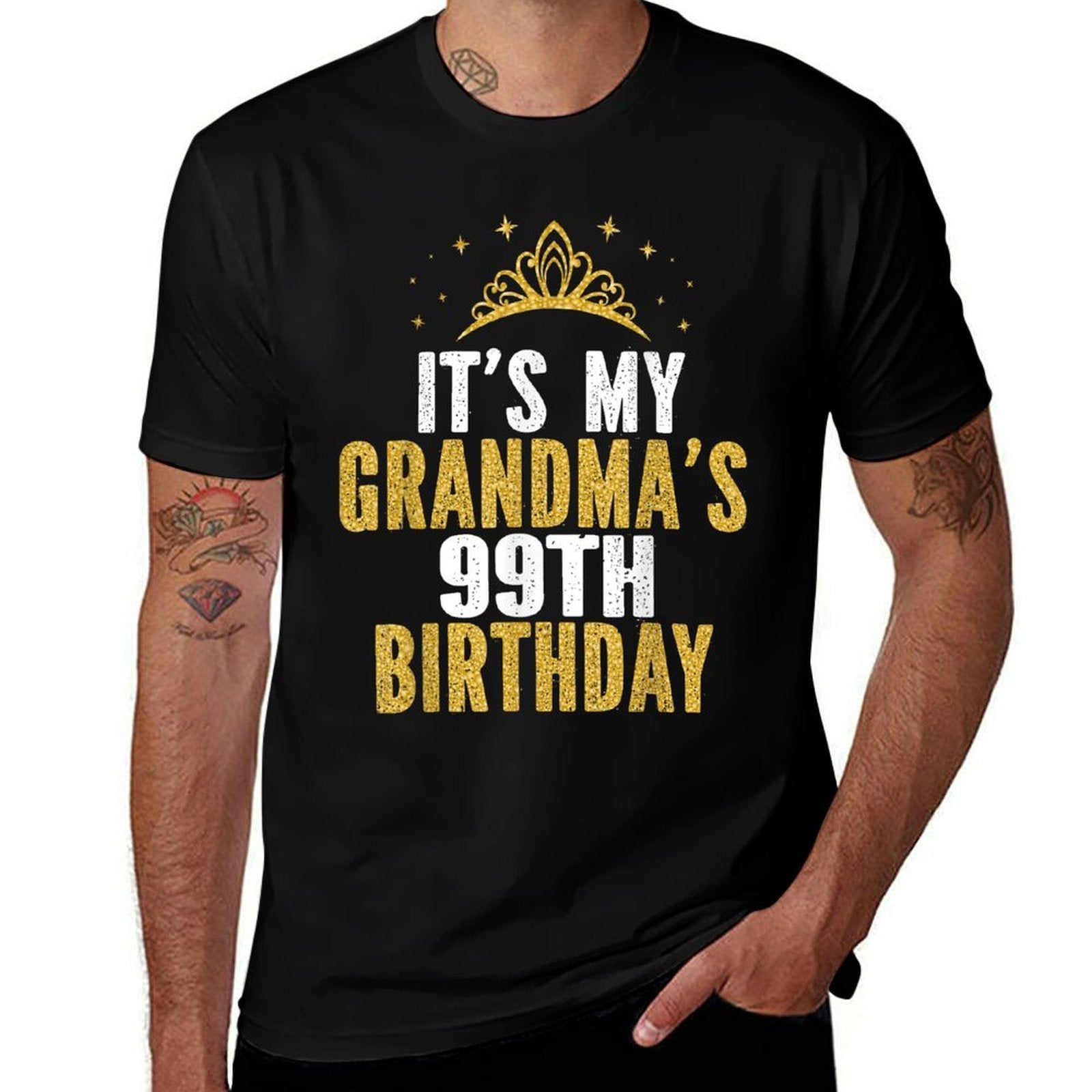 It's My Grandma's 99th Birthday 99 Years Old Women  Eco-friendly Material T-Shirt