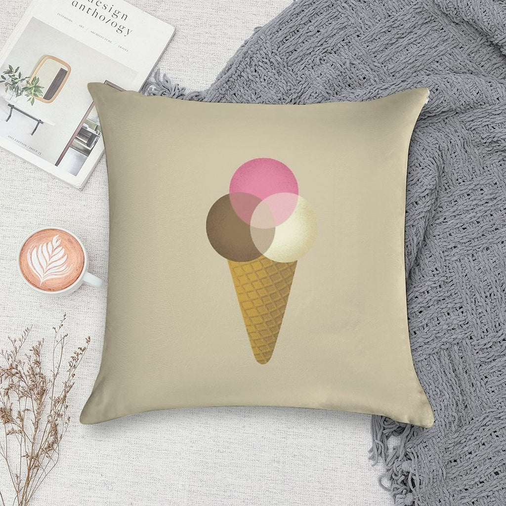 Icecream Venndor Soft Shrink-Resistant Throw Pillow