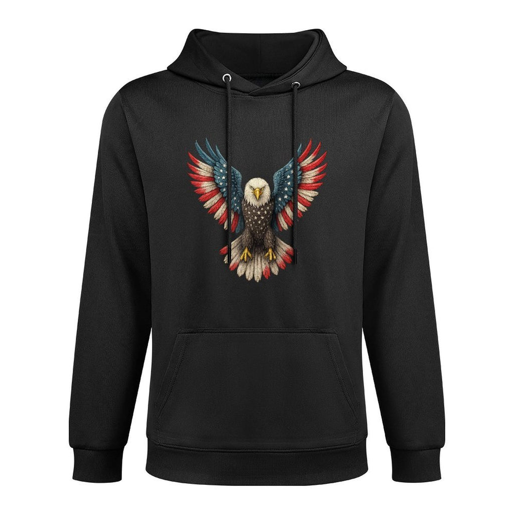 Patriotic Eagle Boys 4th of July Breathable Fabric Hoodie