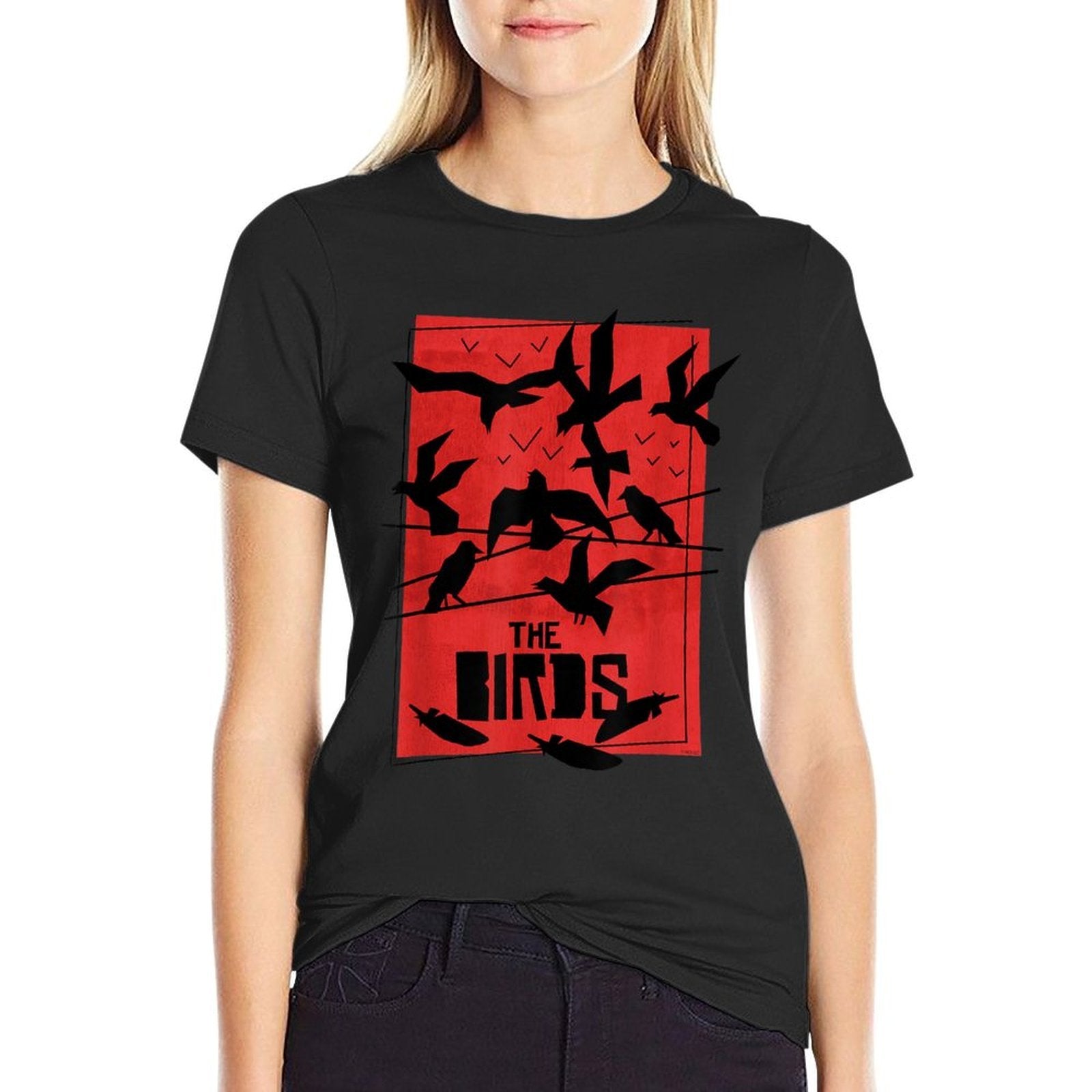 The Birds Alfred Hitchcock Abstract  Cotton T-Shirt