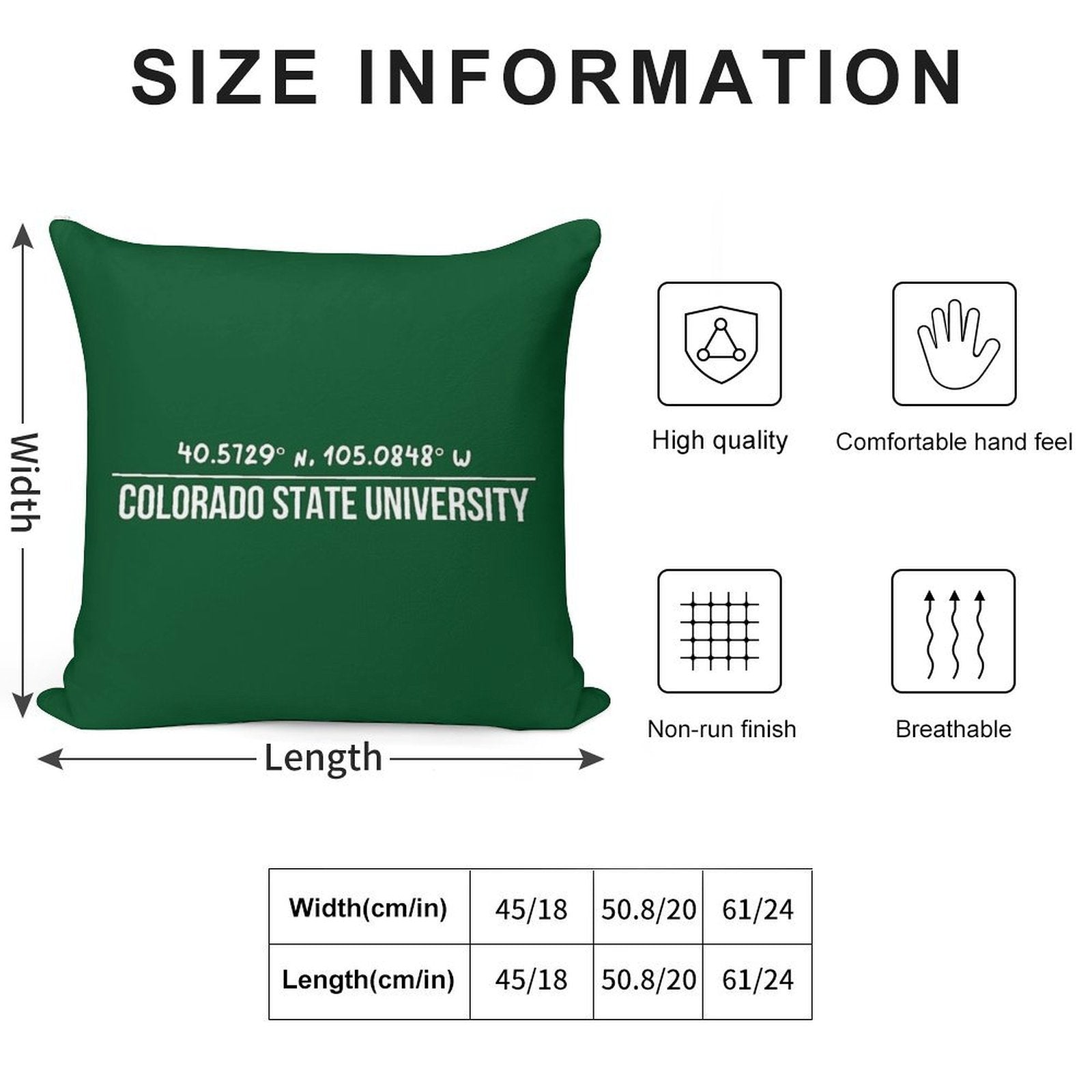 White Coordinates of CSU Bold Green BG Soft Home Decor Throw Pillow