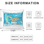 St Barts Antilles Illustrated Caribbean Map with Highlights of West Indies Island Dream Soft Bedroom Essential Throw Pillow