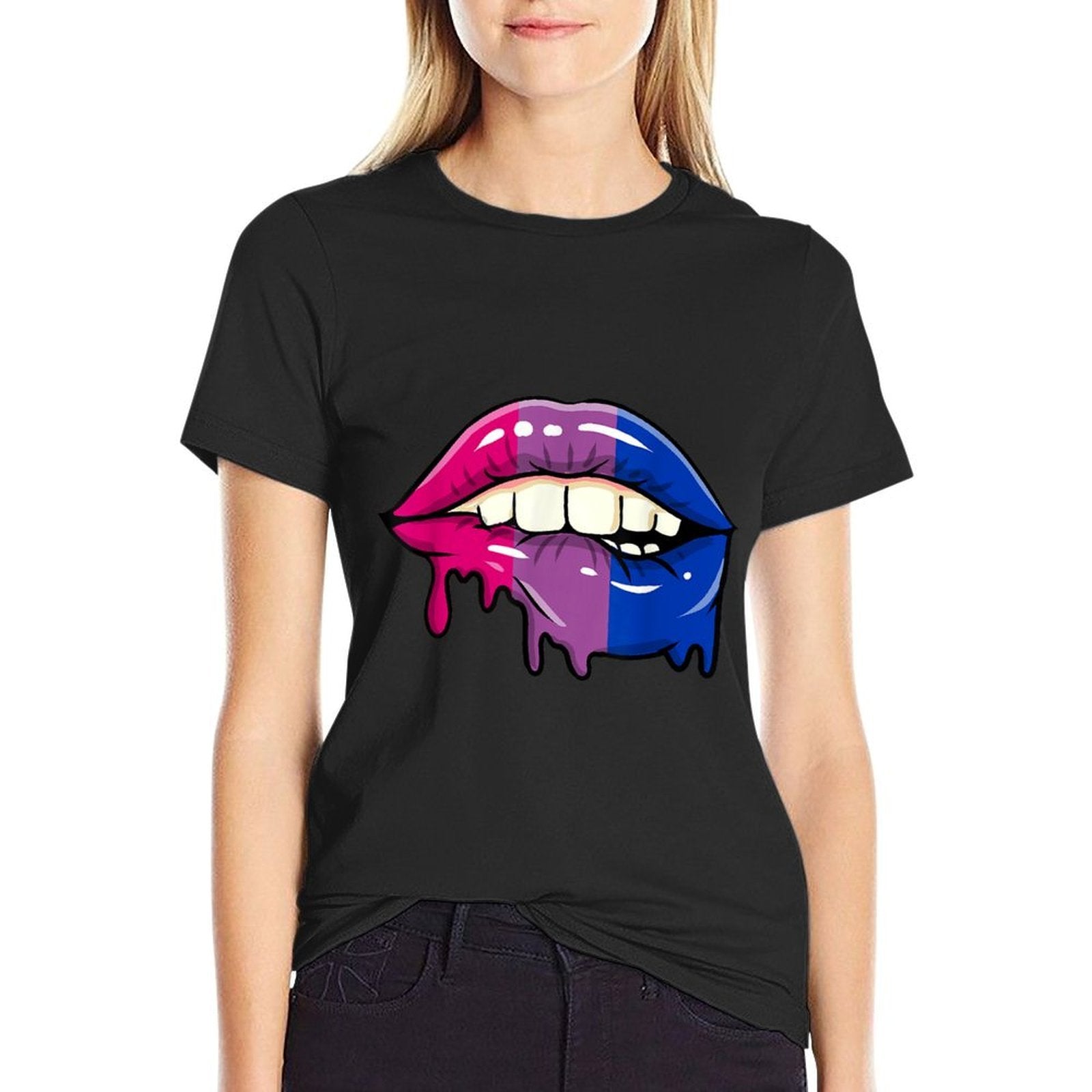 Dripping Bisexual Lips Bi Pride  Affordable Price T-Shirt