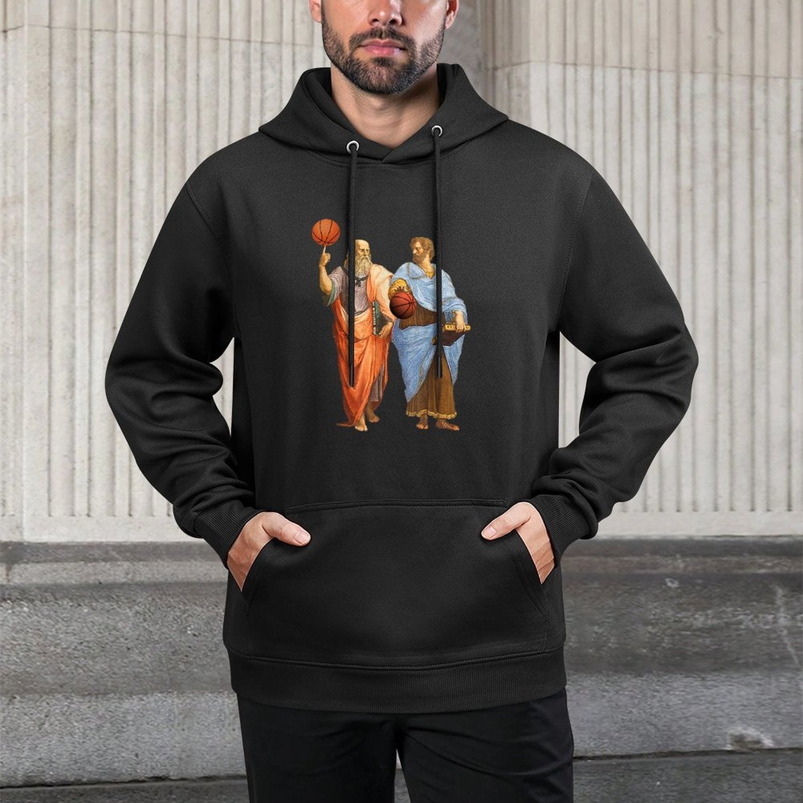Aristotle And Plato with Basketballs - Philosophy Match All-Day Comfort Hoodie