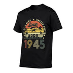 Funny 80 Years Old April 1945 Vintage 80th Birthday  Wrinkle-resistant T-Shirt