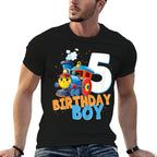 Kids 5th Birthday Train Boys Girls 5 Years Old I'm Five Gift  Eco-friendly Material T-Shirt
