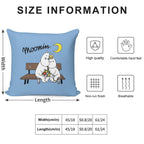 Moomin Moomintroll Snorkmaiden On Bench Soft Skin-Friendly Throw Pillow