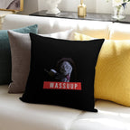 Wassup Scream Scary Movie Fun Soft Short Plush Fabric Throw Pillow