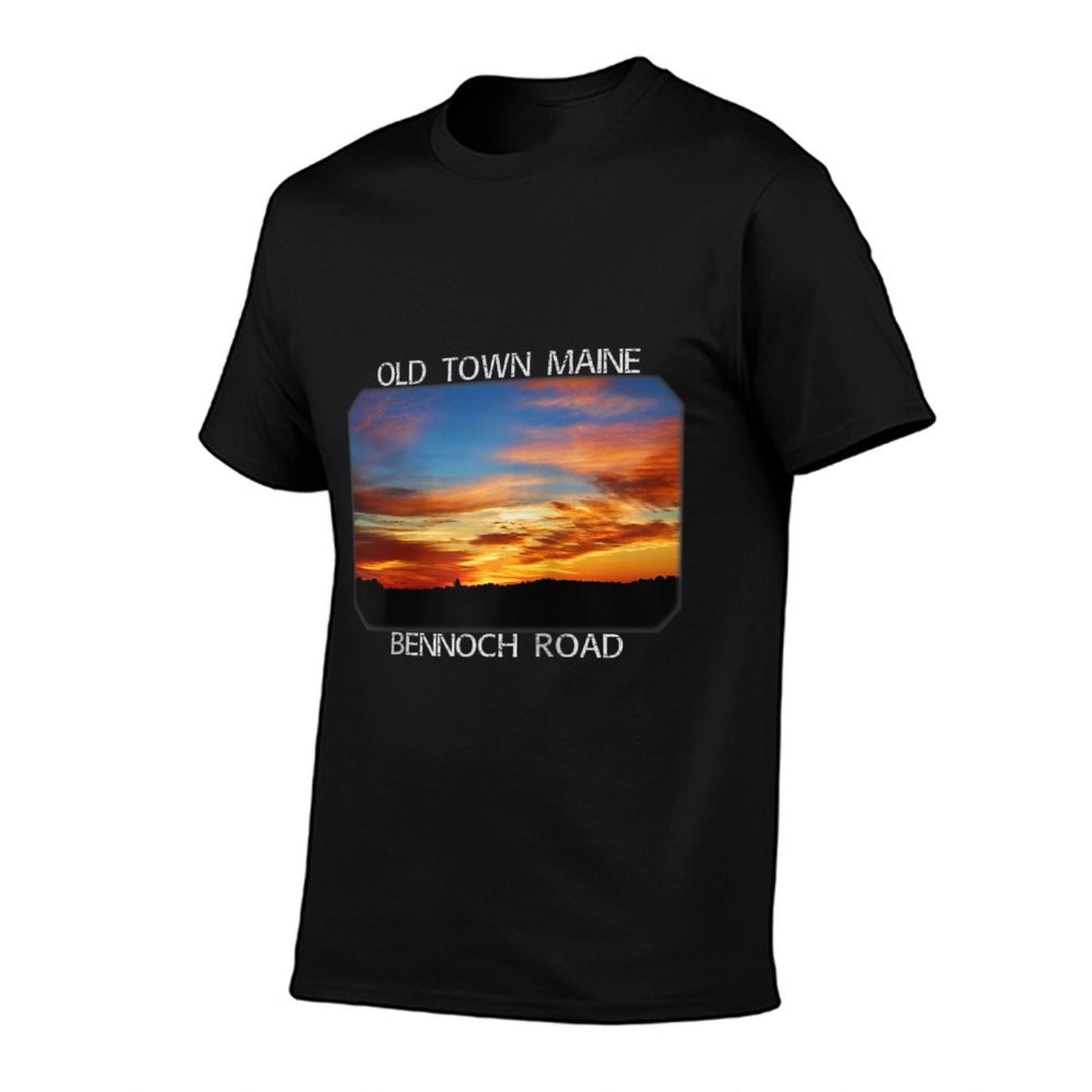 Old Town, Maine Magic Hour Early Morning Twilight Sky Raglan Baseball  Graphic-printed T-Shirt