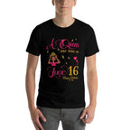 A Queen Was Born On June 16 Happy Birthday To Me  Cotton T-Shirt