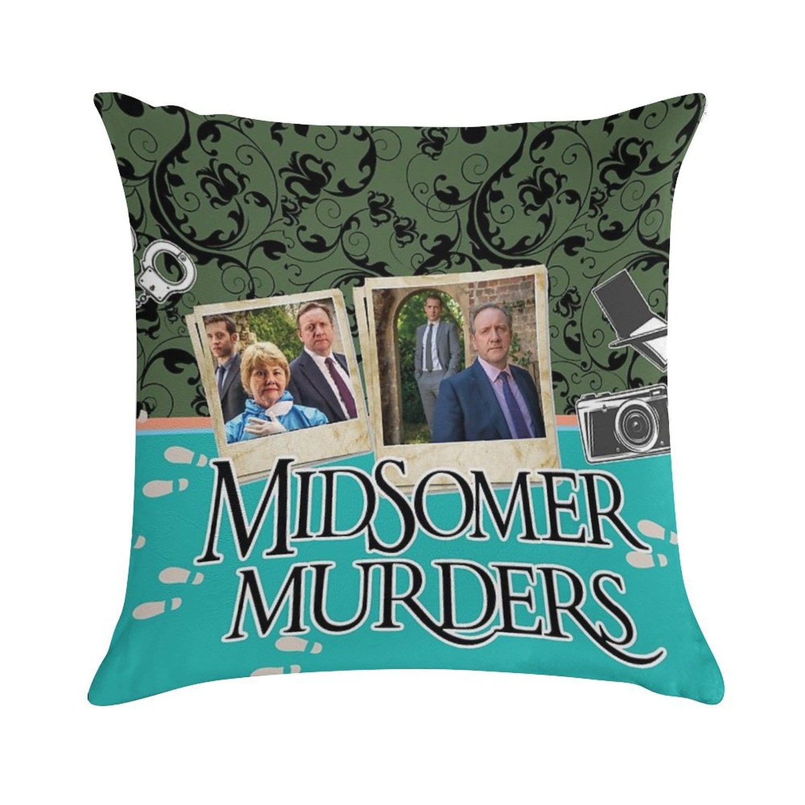 Midsomer Murders with Inspector Barnaby, Crime Series Soft Home Decor Throw Pillow