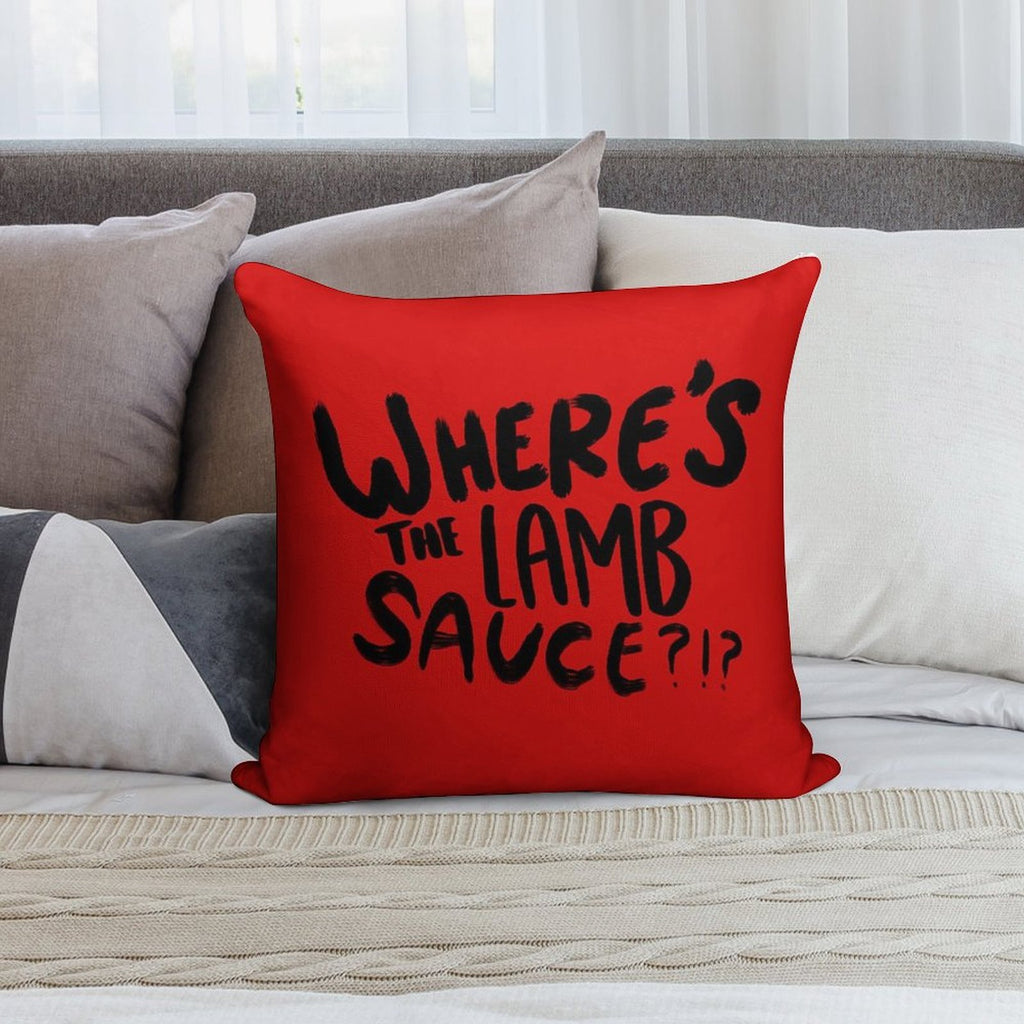 Where's The Lamb Sauce -Chef Meme Soft Skin-Friendly Throw Pillow