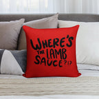 Where's The Lamb Sauce -Chef Meme Soft Skin-Friendly Throw Pillow