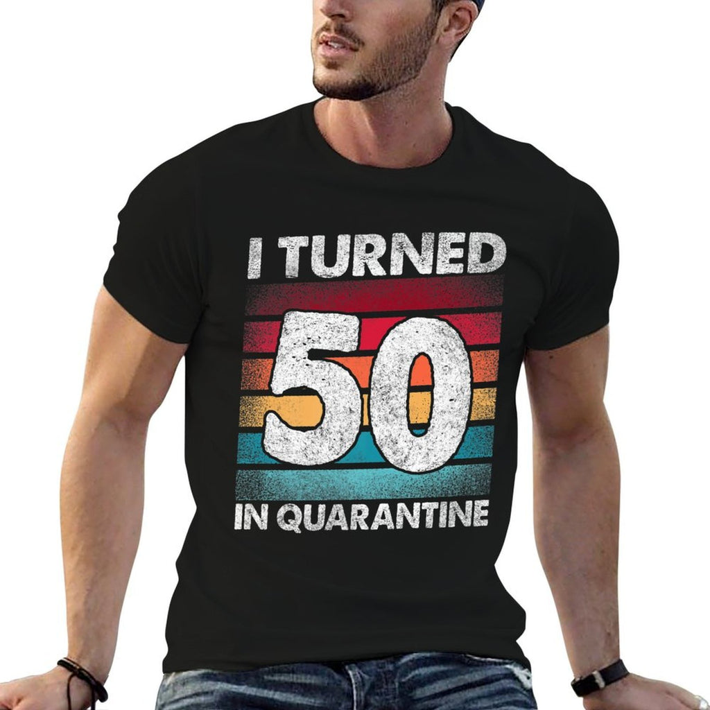 I Turned 50 In Quarantine 2020 50 Years Old 50th Birthday Premium  Heathered Texture T-Shirt