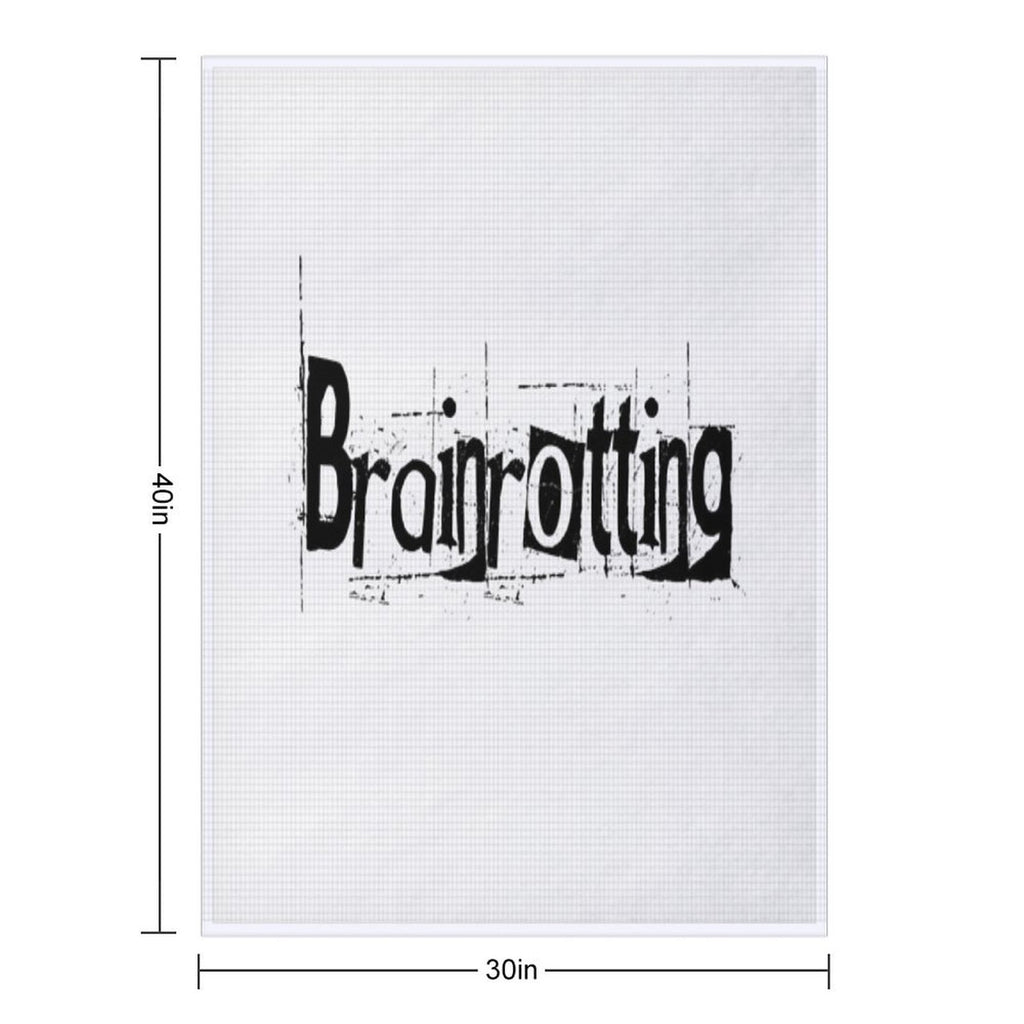 Brainrotting Funny Meme Print Anti-pilling Throw Blanket