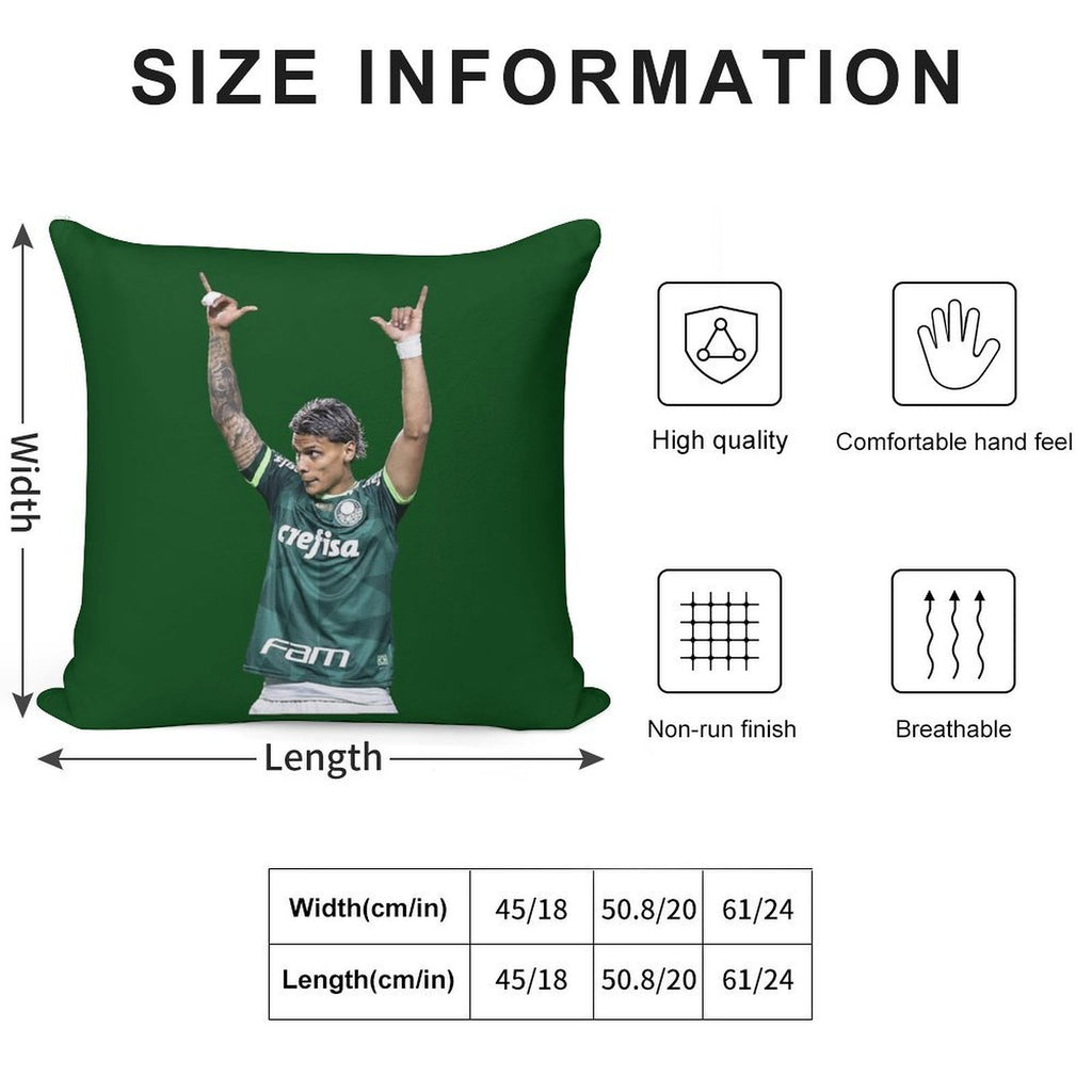 Richard Ríos Palmeiras Soft Hidden Zipper Throw Pillow