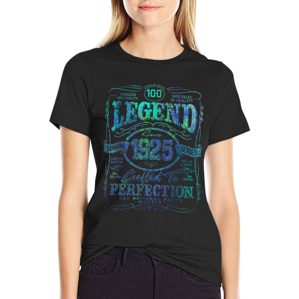 Vintage 1925 Limited Edition 100 Year Old 100th Birthday  High-quality Stitching T-Shirt