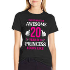 20th Birthday For Women 20 Year Old Princess Gift  Durable T-Shirt