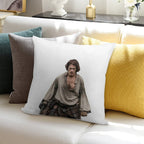 Jamie from Scotland in White Background. Soft Washable Throw Pillow