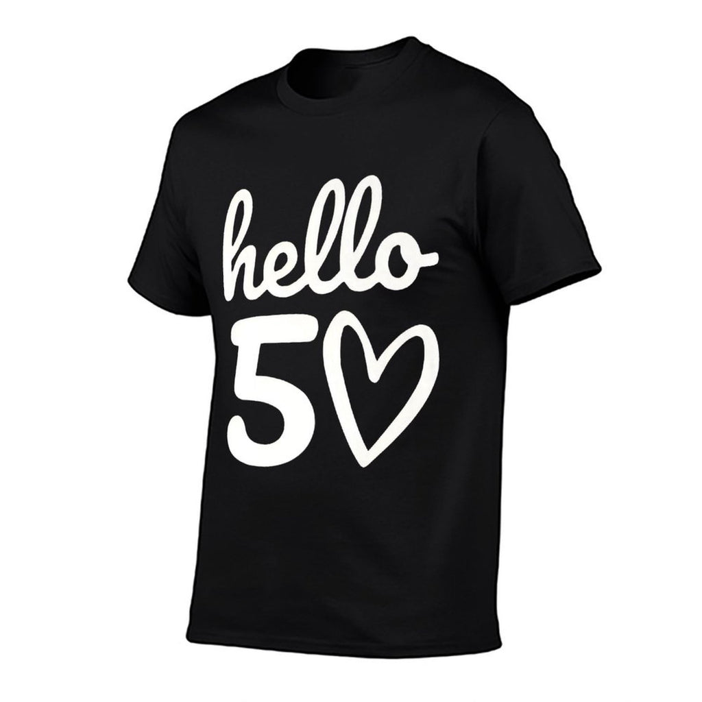 50 Year Birthday Hello 50 Years 50th Birthday Premium  Polyester Blend T-Shirt