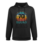 70 Year Old Birthday Squad Vintage 70th B-Day Group Friends Pilling-Resistant Hoodie