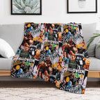 Halloween Collage Durable Throw Blanket