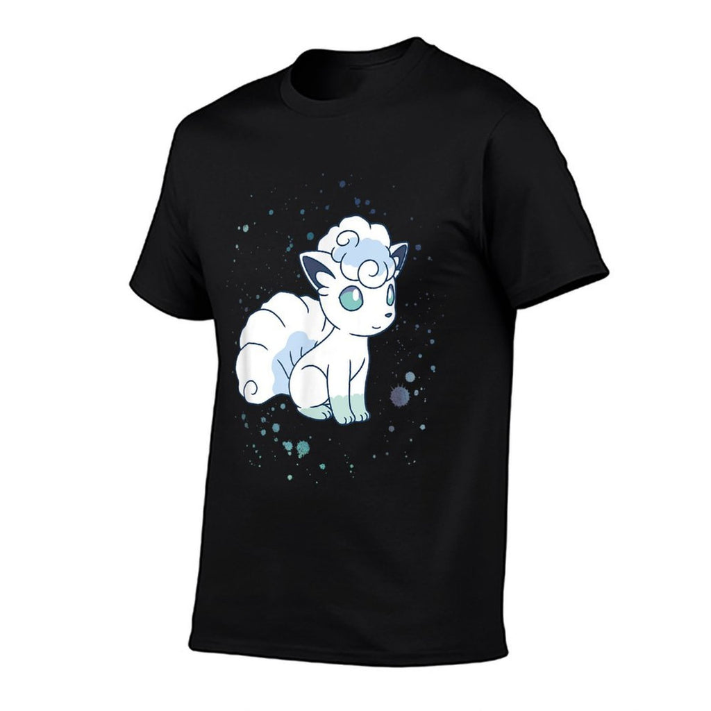Pokémon Alolan Vulpix Winter Watercolor Portrait  Cotton T-Shirt